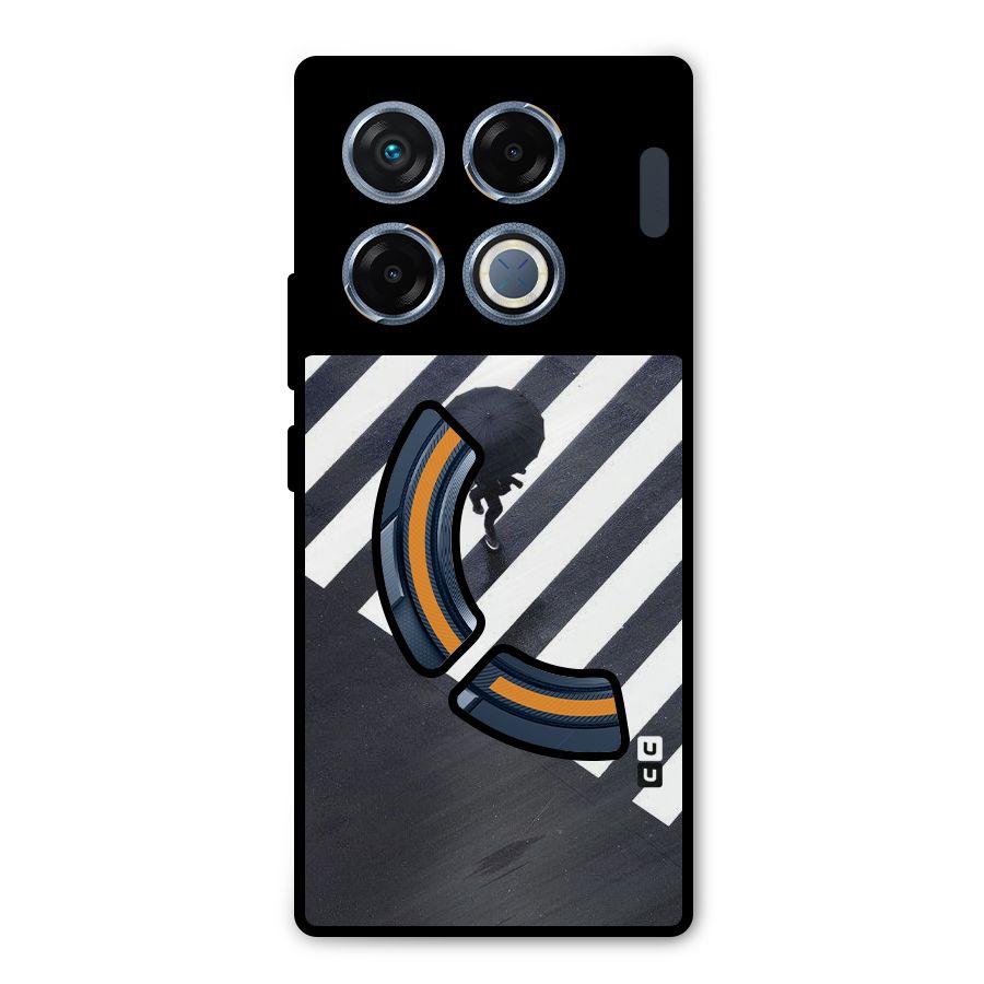 Zebra Walking Metal Back Case for Infinix GT 20 Pro