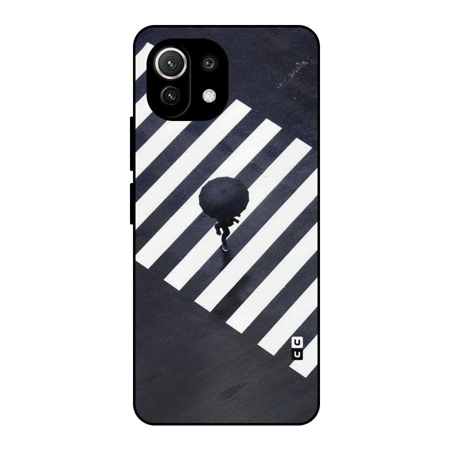 Zebra Walking Metal Back Case for Mi 11 Lite