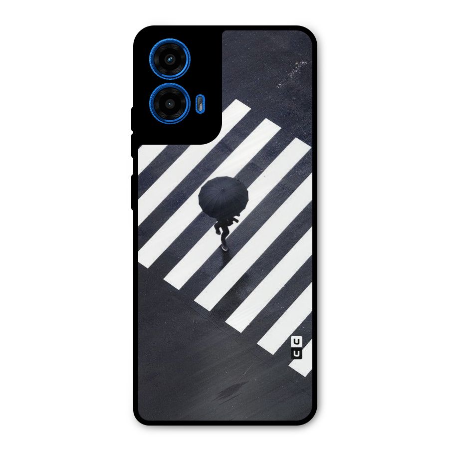 Zebra Walking Metal Back Case for Moto G45