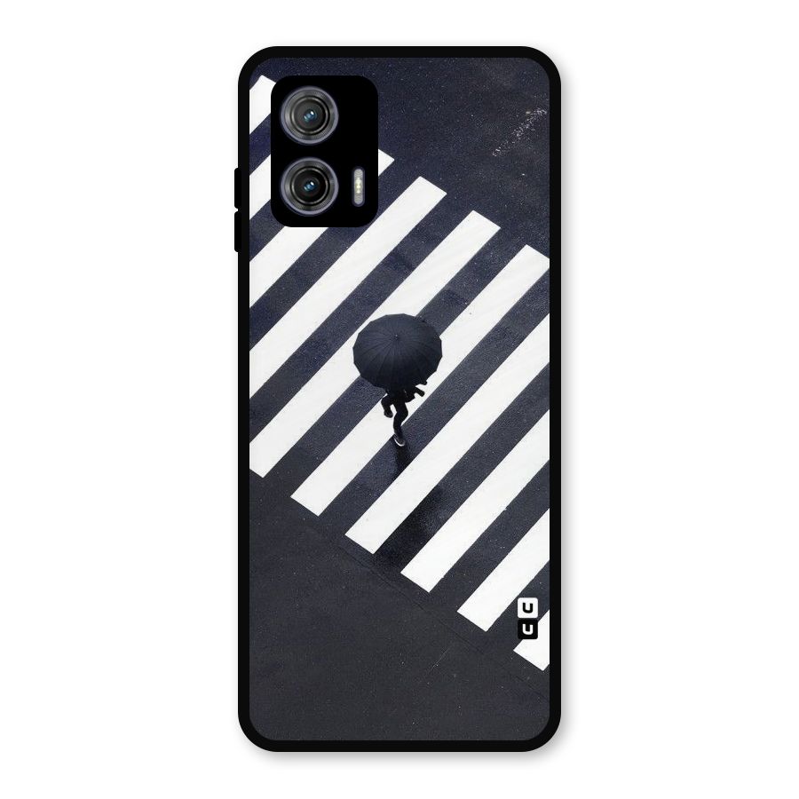 Zebra Walking Metal Back Case for Moto G73