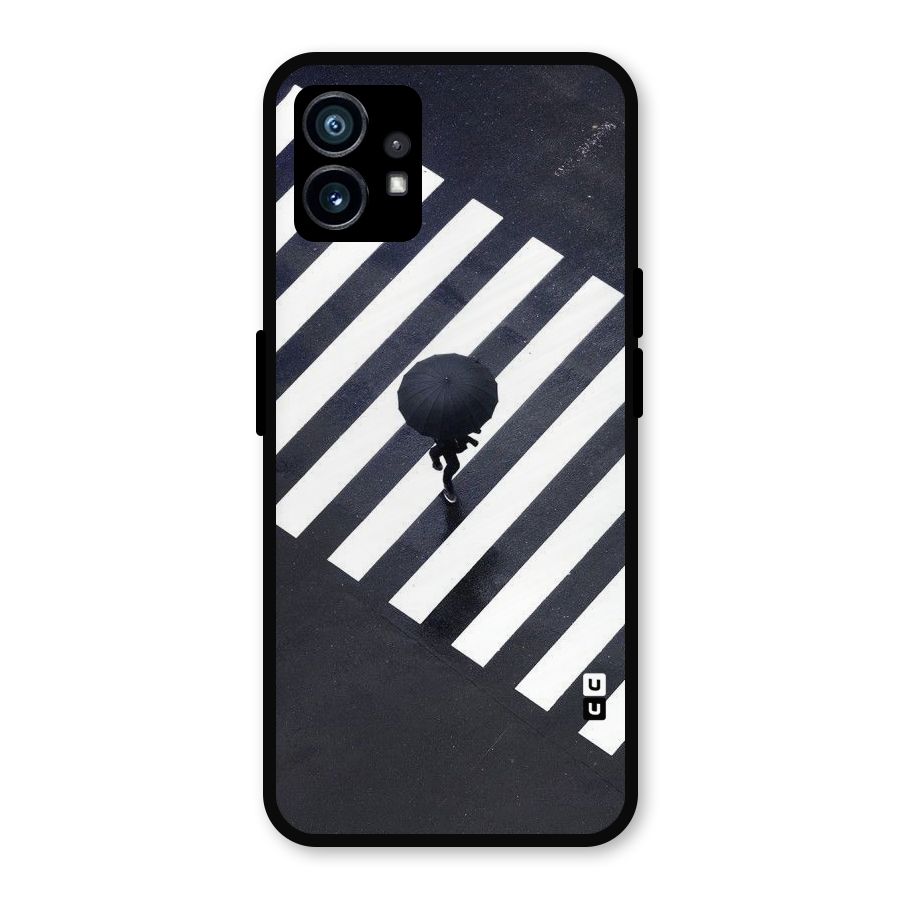 Zebra Walking Metal Back Case for Nothing Phone 1