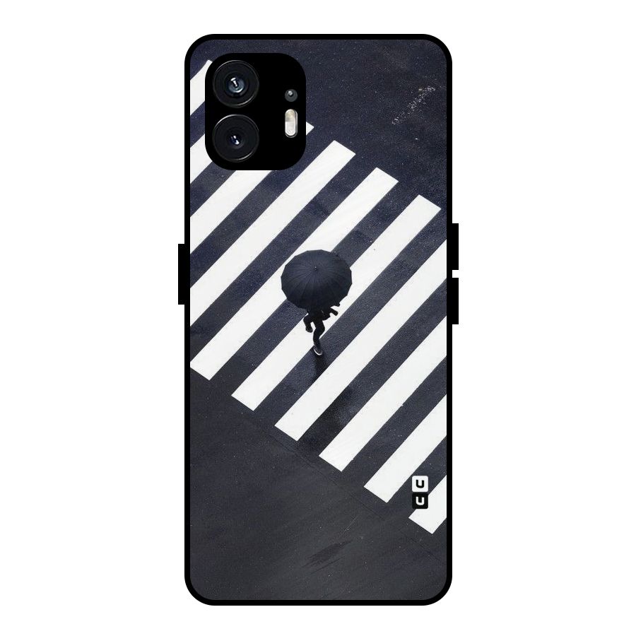 Zebra Walking Metal Back Case for Nothing Phone 2