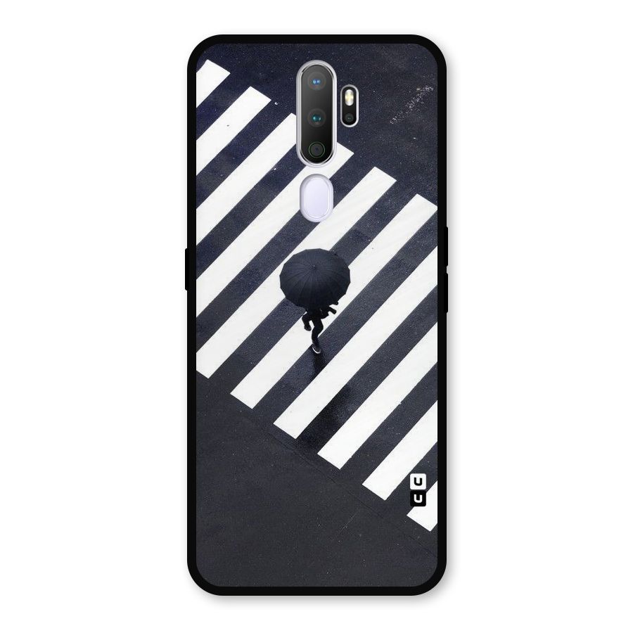 Zebra Walking Metal Back Case for Oppo A9 (2020)