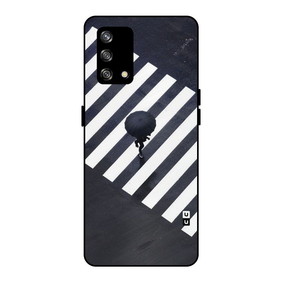 Zebra Walking Metal Back Case for Oppo F19
