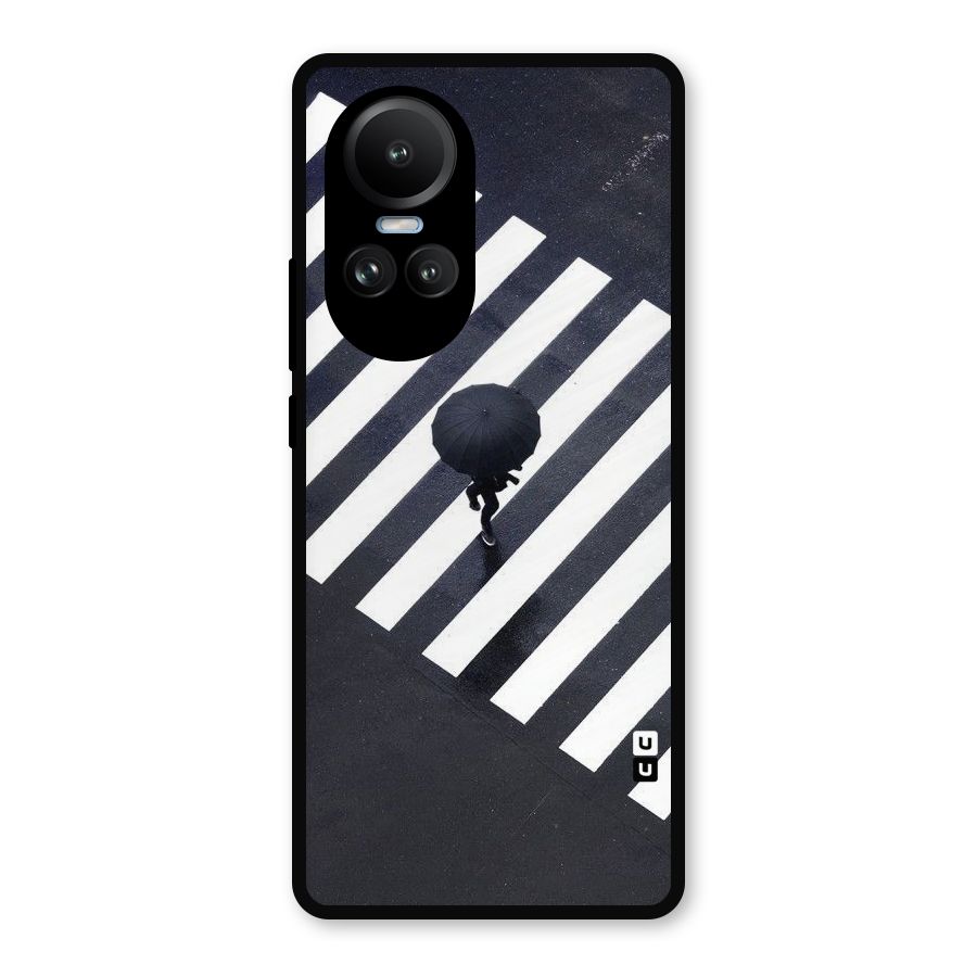 Zebra Walking Metal Back Case for Oppo Reno10