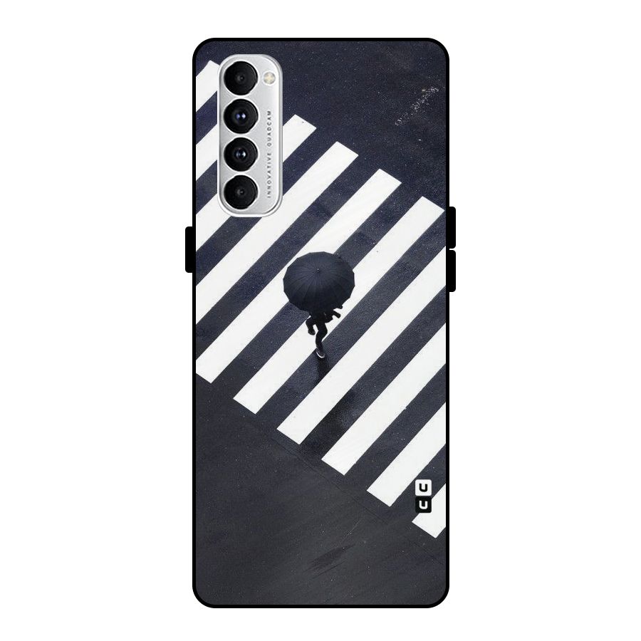 Zebra Walking Metal Back Case for Oppo Reno4 Pro