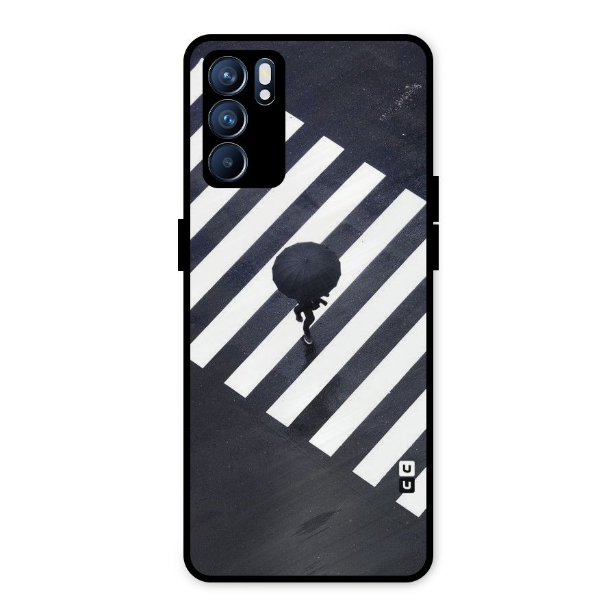 Zebra Walking Metal Back Case for Oppo Reno6 5G