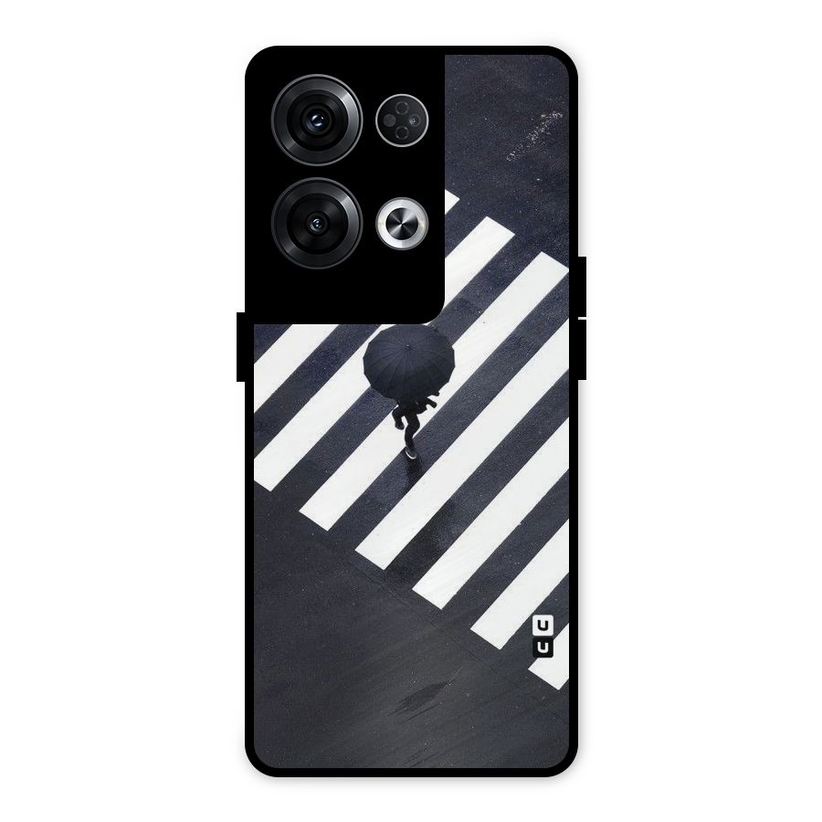 Zebra Walking Metal Back Case for Oppo Reno8 Pro 5G