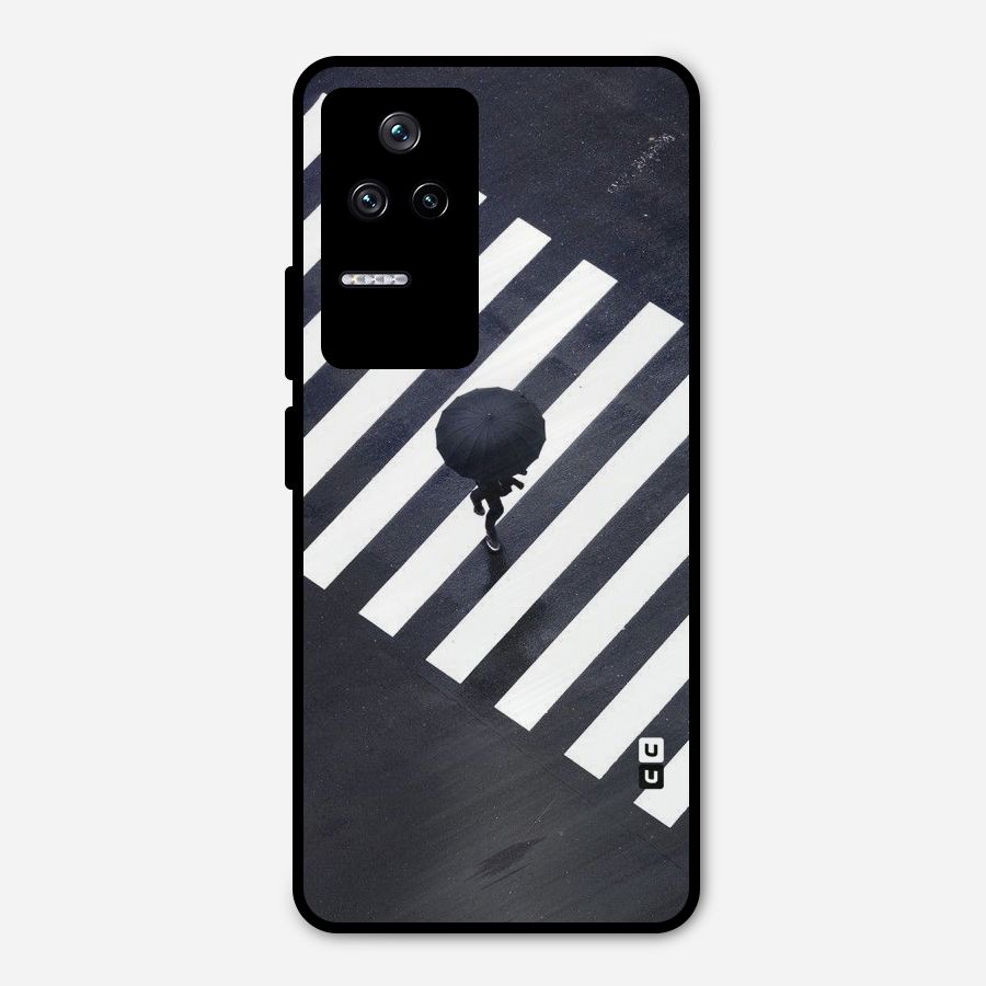Zebra Walking Metal Back Case for Poco F4 5G