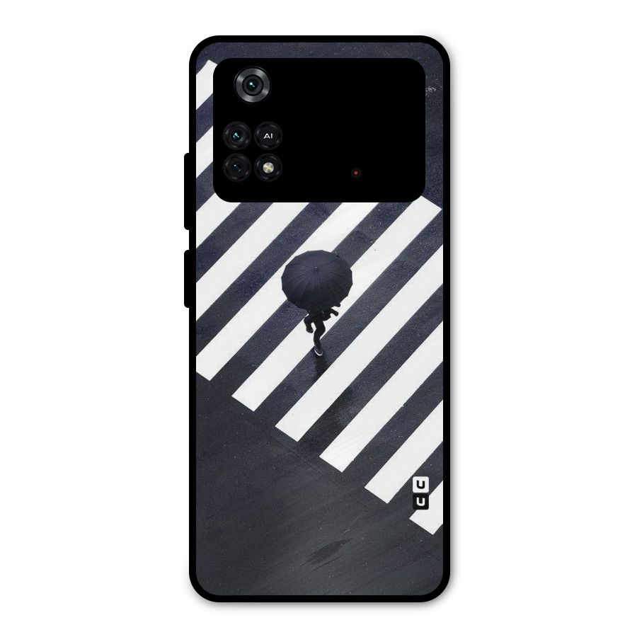 Zebra Walking Metal Back Case for Poco M4 Pro 4G