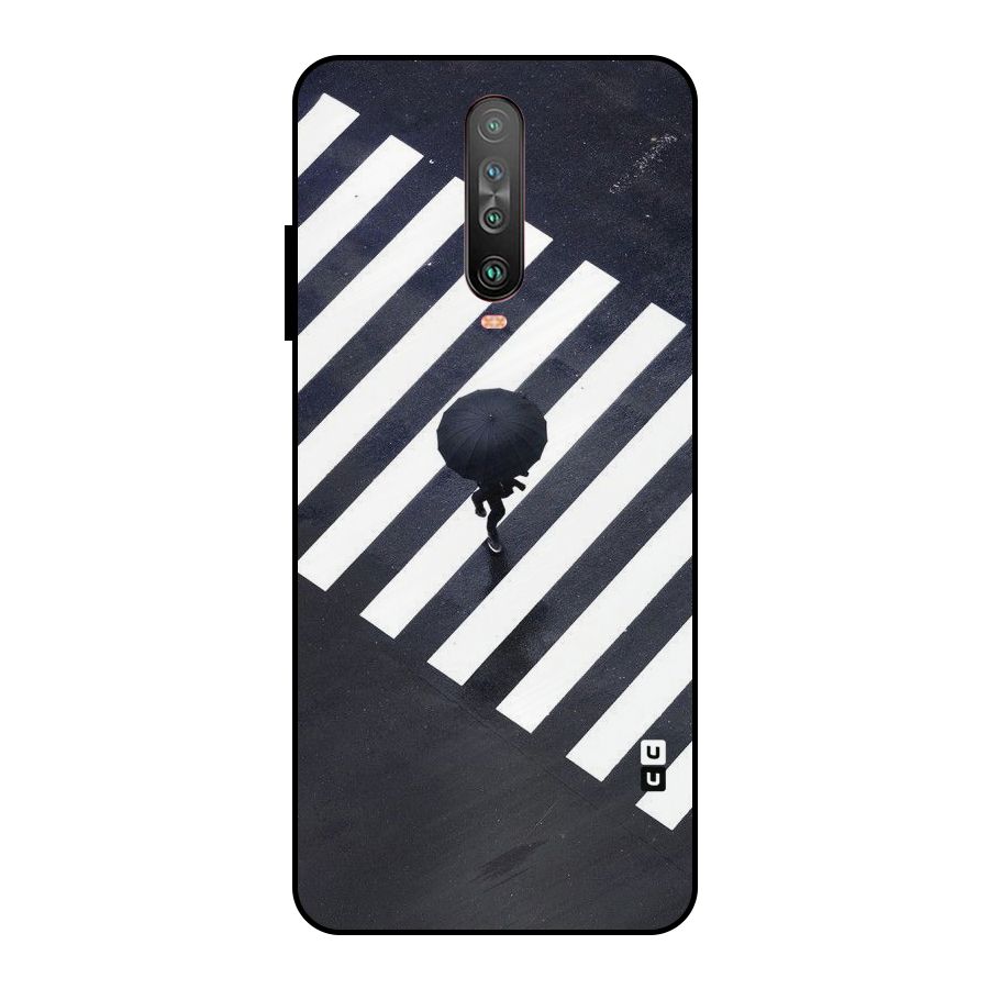 Zebra Walking Metal Back Case for Poco X2