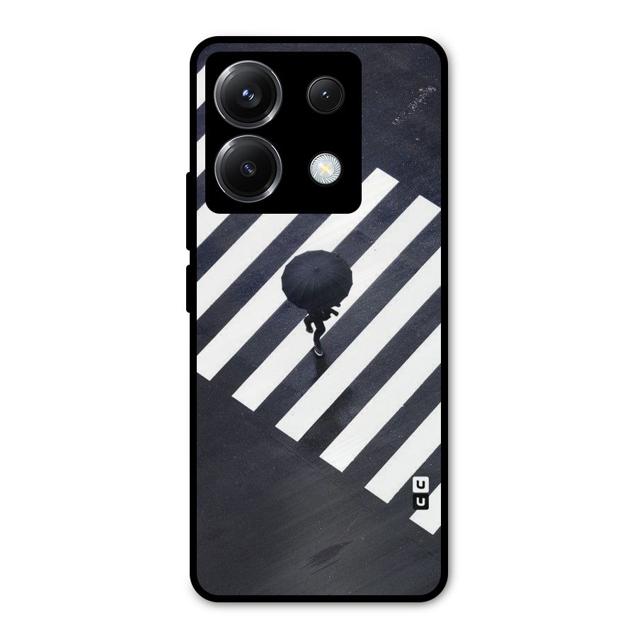 Zebra Walking Metal Back Case for Poco X6