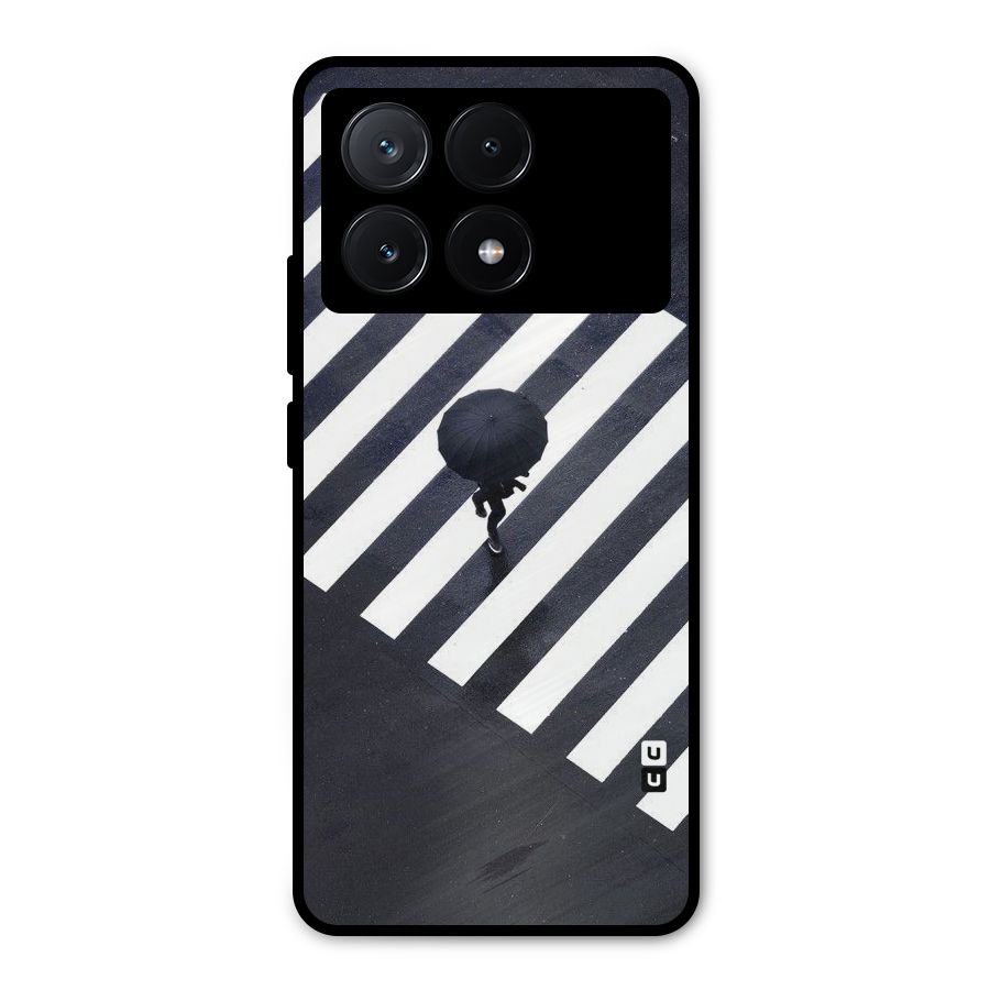 Zebra Walking Metal Back Case for Poco X6 Pro
