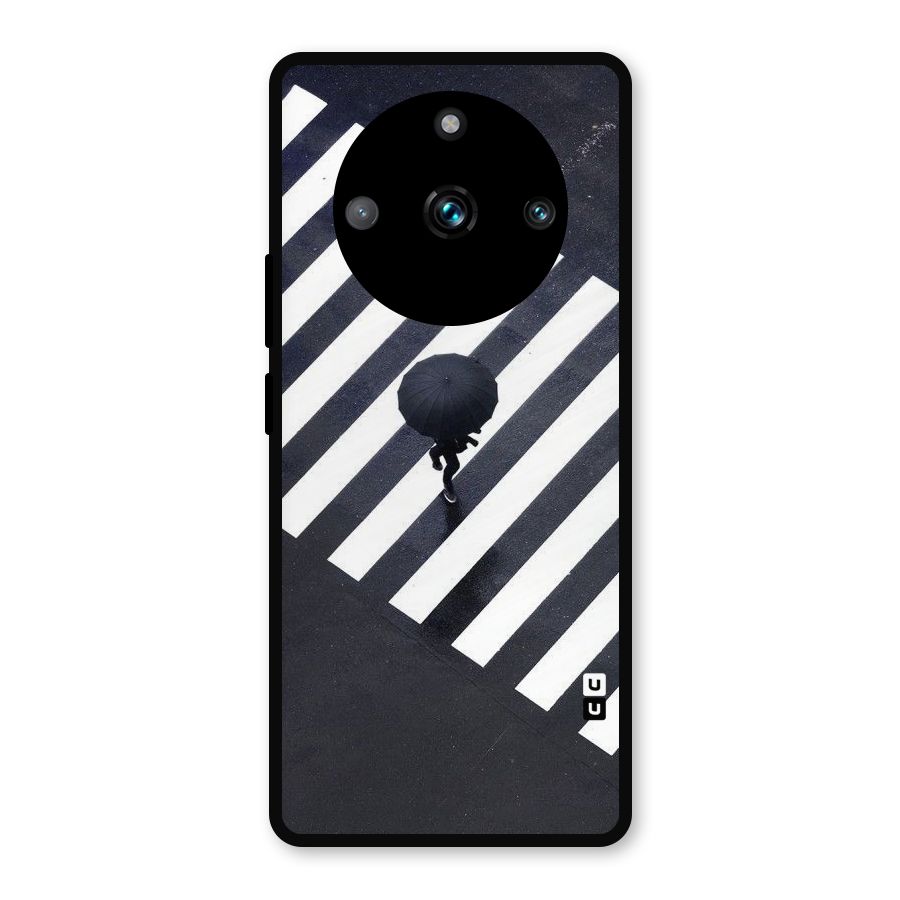 Zebra Walking Metal Back Case for Realme 11 Pro