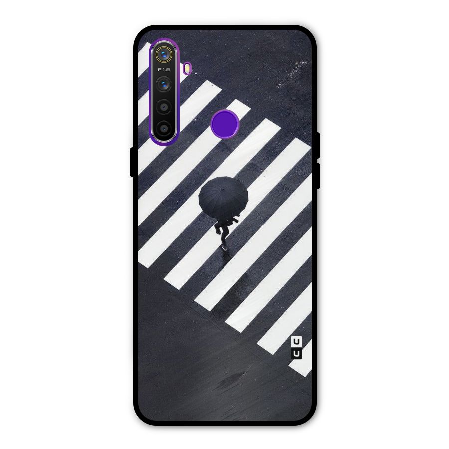 Zebra Walking Metal Back Case for Realme 5i