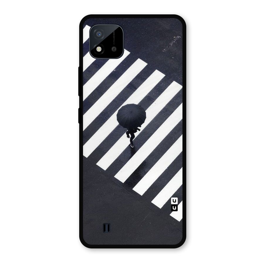 Zebra Walking Metal Back Case for Realme C11 2021