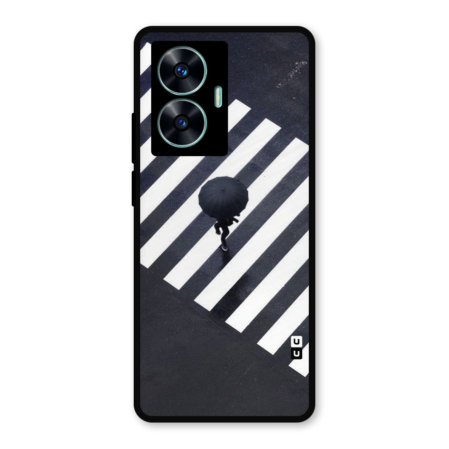 Zebra Walking Metal Back Case for Realme C55