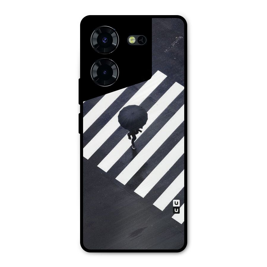 Zebra Walking Metal Back Case for Tecno Pova 5 Pro 5G