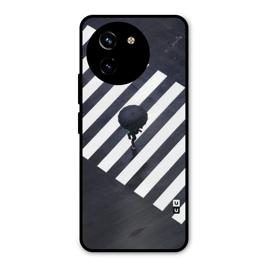 Zebra Walking Metal Back Case for Vivo T3x