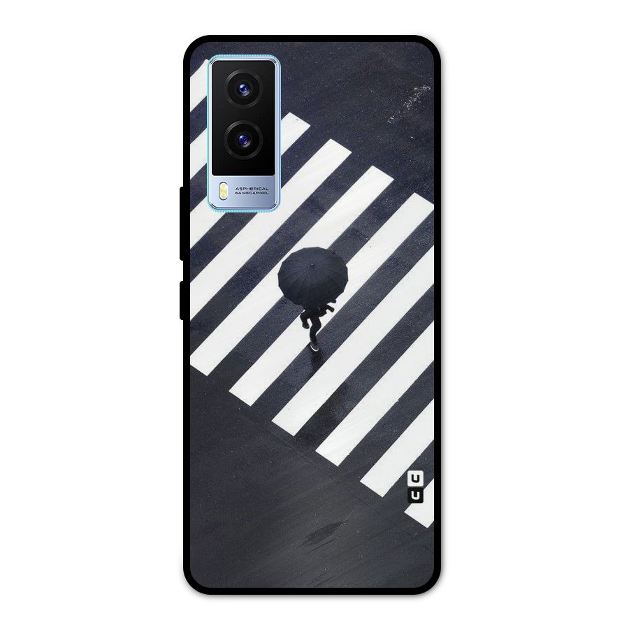 Zebra Walking Metal Back Case for Vivo V21e 5G