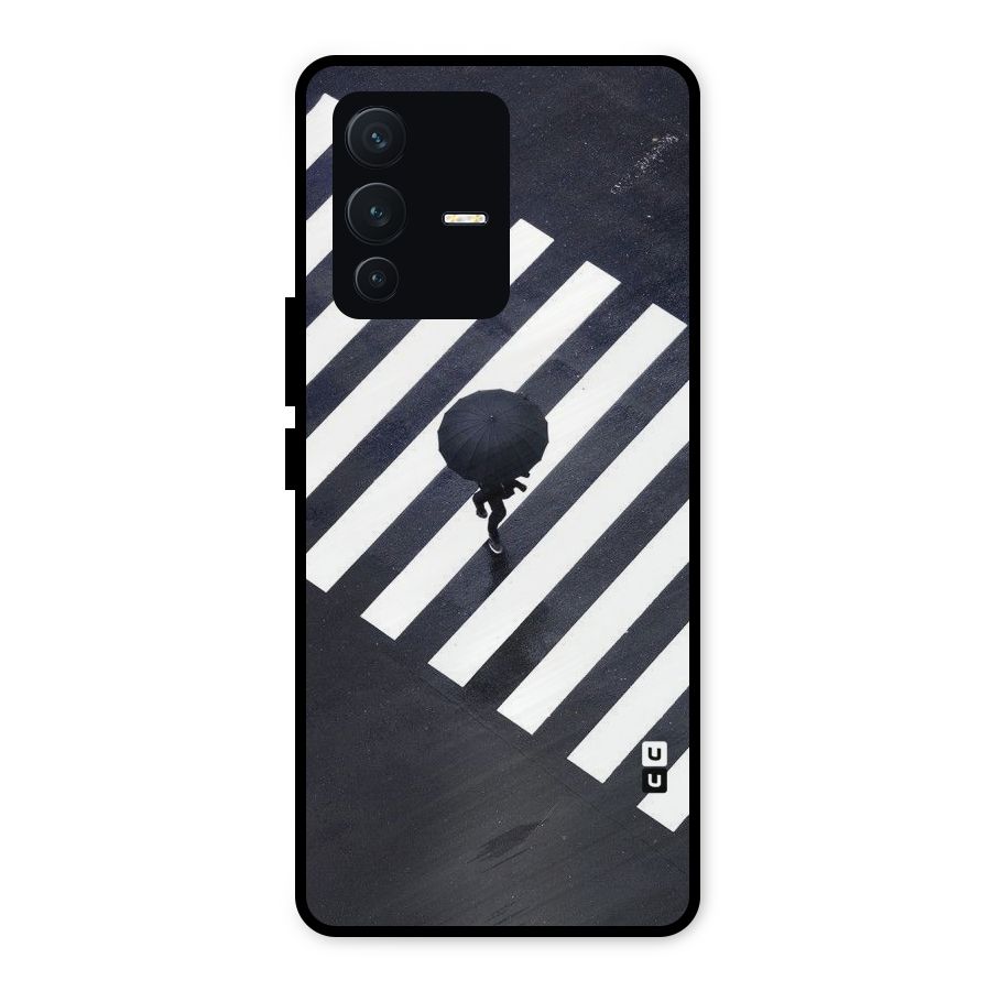 Zebra Walking Metal Back Case for Vivo V23 5G