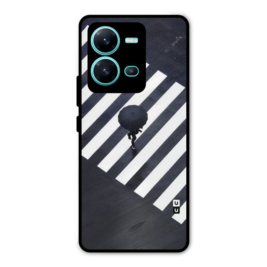 Zebra Walking Metal Back Case for Vivo V25