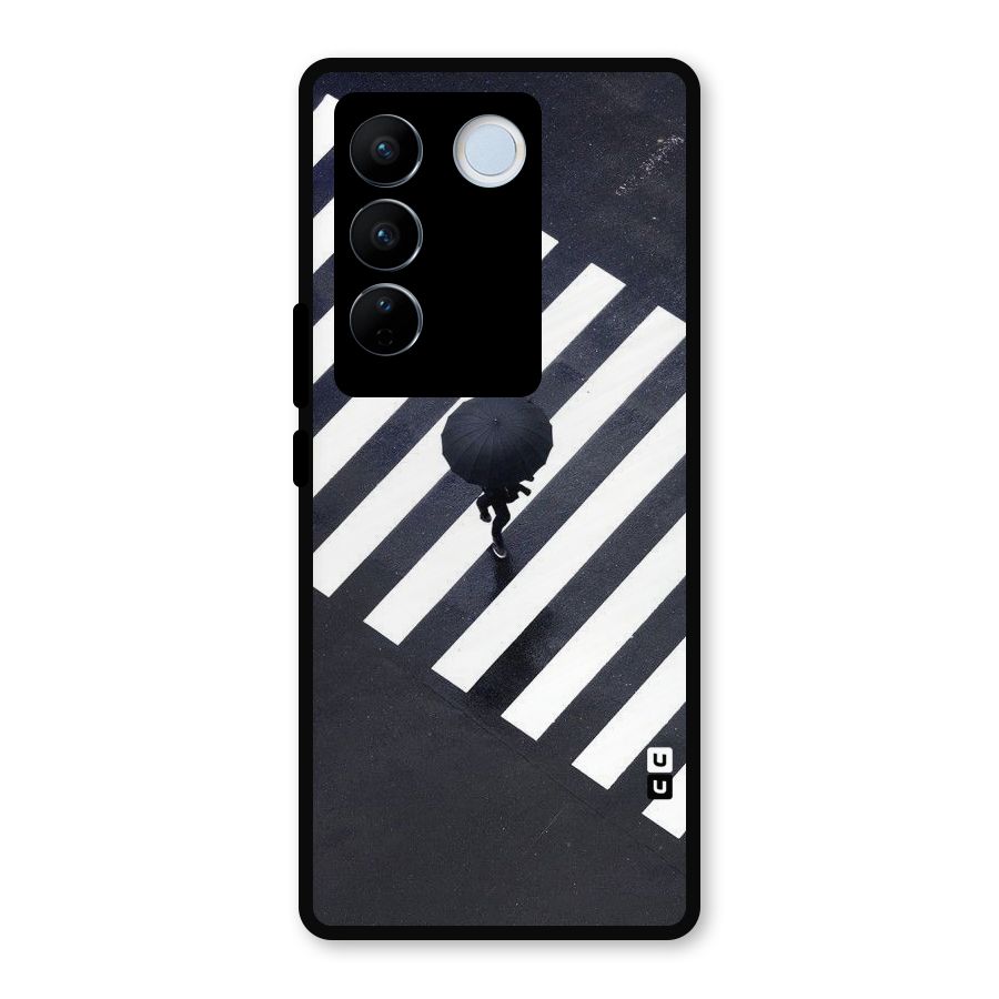 Zebra Walking Metal Back Case for Vivo V27