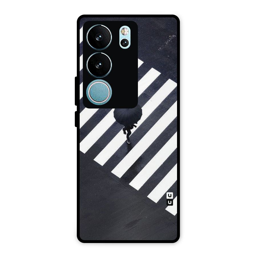 Zebra Walking Metal Back Case for Vivo V29