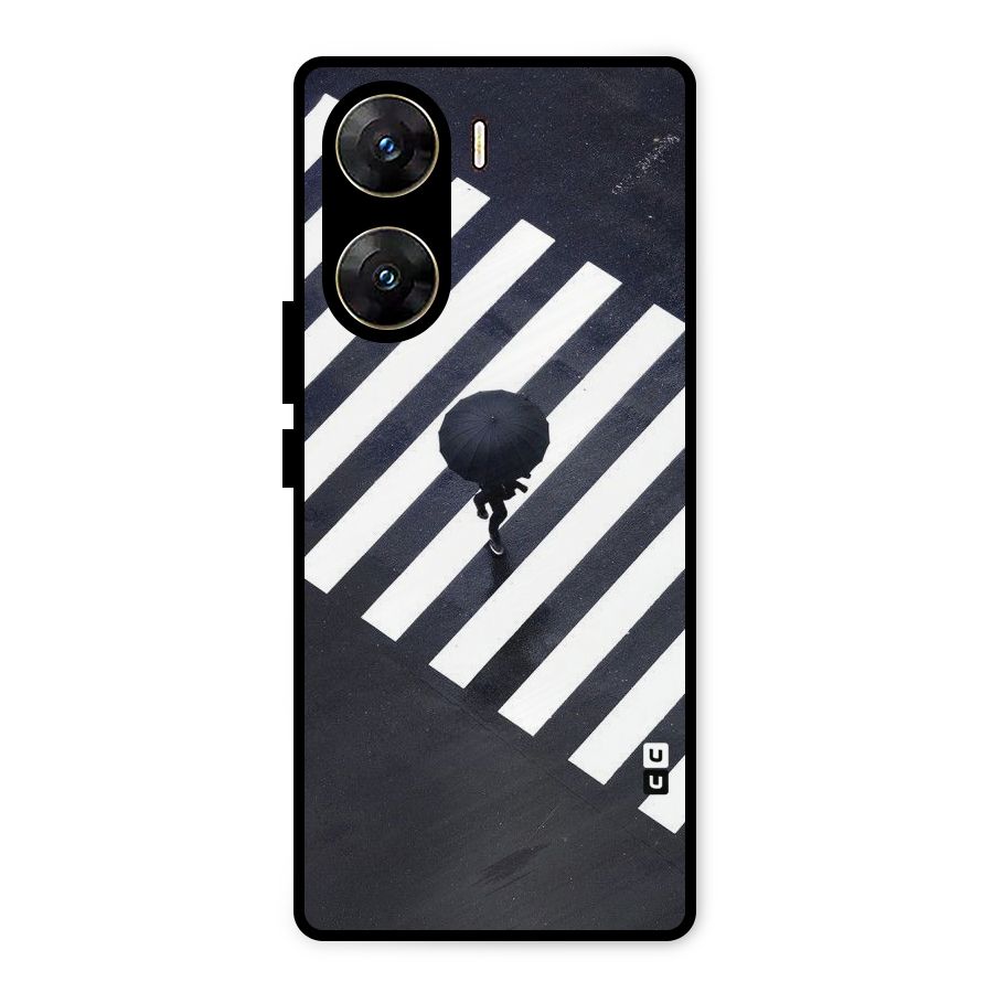 Zebra Walking Metal Back Case for Vivo V29e