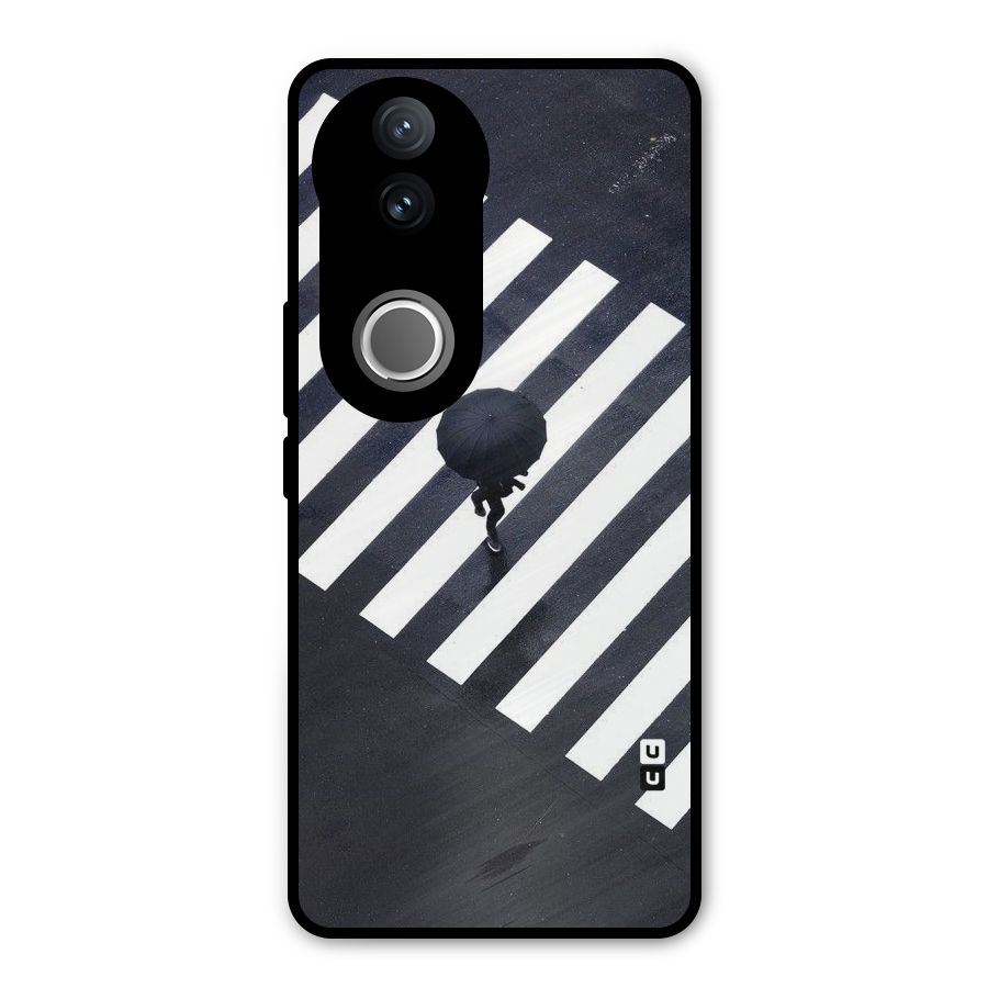 Zebra Walking Metal Back Case for Vivo V50