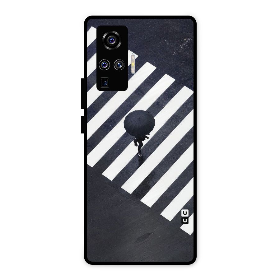 Zebra Walking Metal Back Case for Vivo X50 Pro
