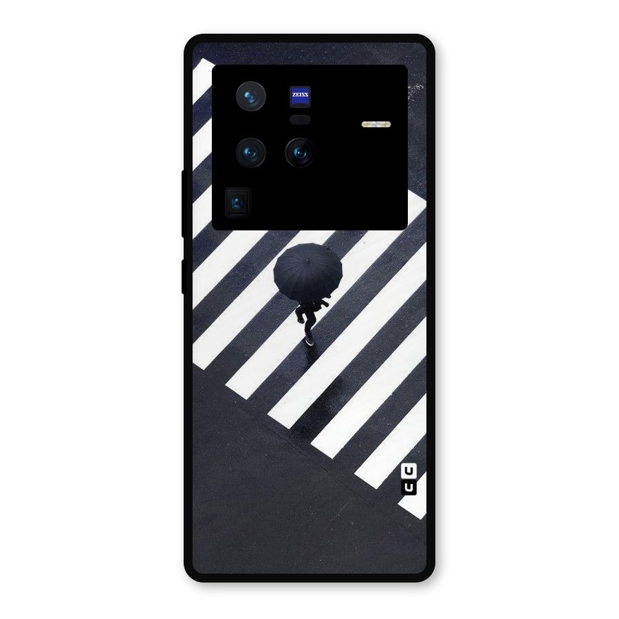 Zebra Walking Metal Back Case for Vivo X80 Pro