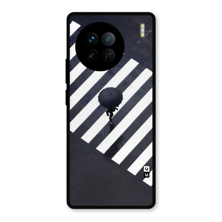 Zebra Walking Metal Back Case for Vivo X90