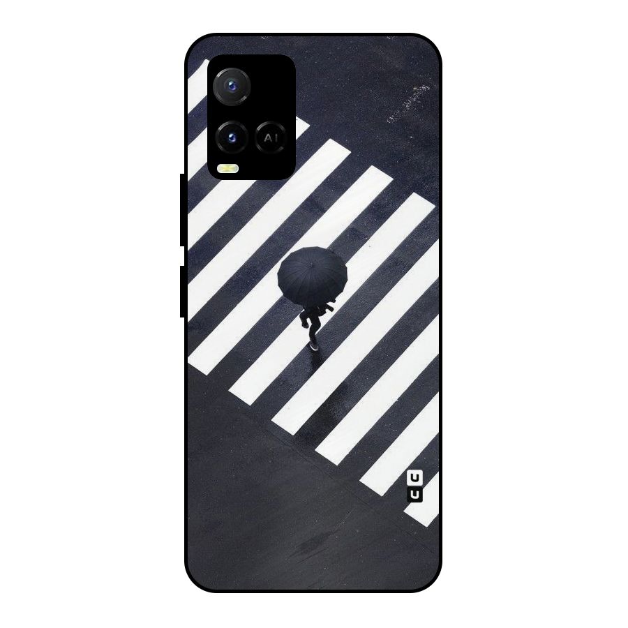 Zebra Walking Metal Back Case for Vivo Y21T
