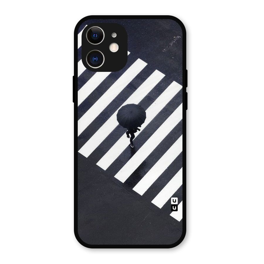 Zebra Walking Metal Back Case for iPhone 12