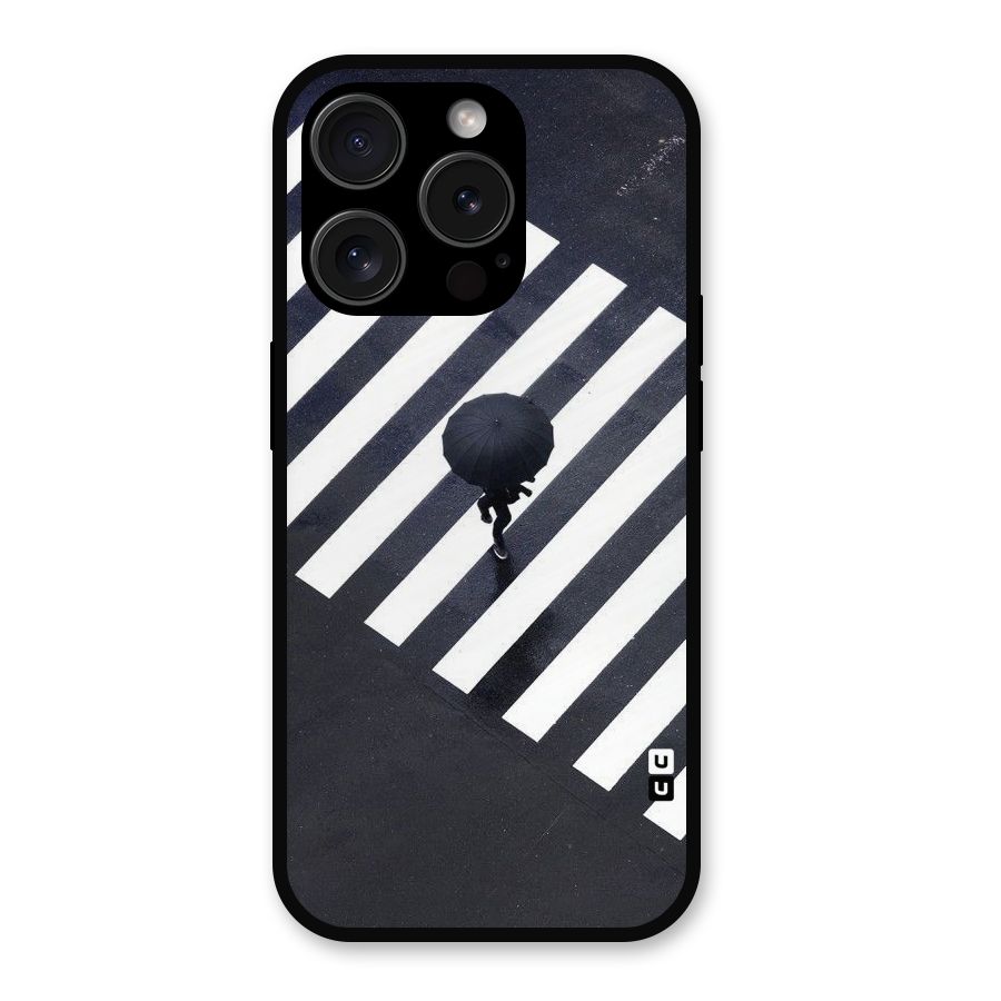 Zebra Walking Metal Back Case for iPhone 15 Pro