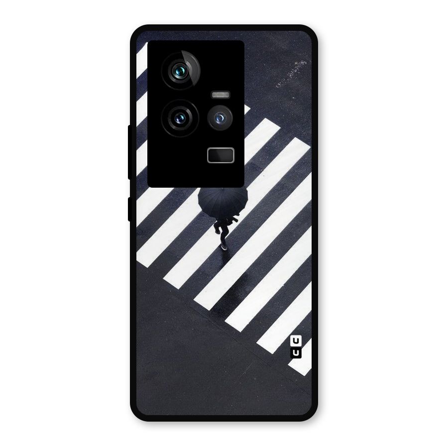 Zebra Walking Metal Back Case for iQOO 11 5G