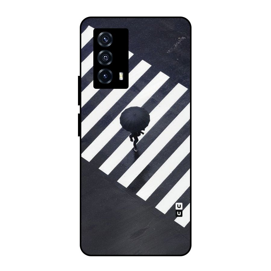 Zebra Walking Metal Back Case for iQOO Z5