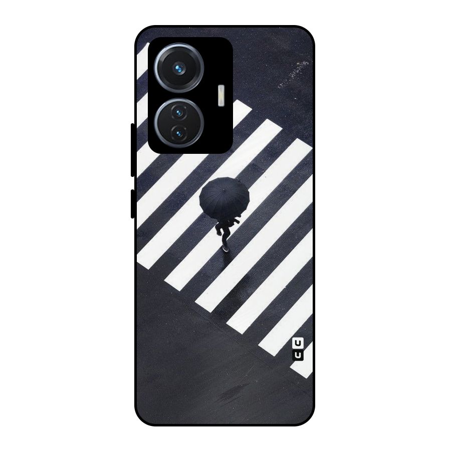 Zebra Walking Metal Back Case for iQOO Z6 44W