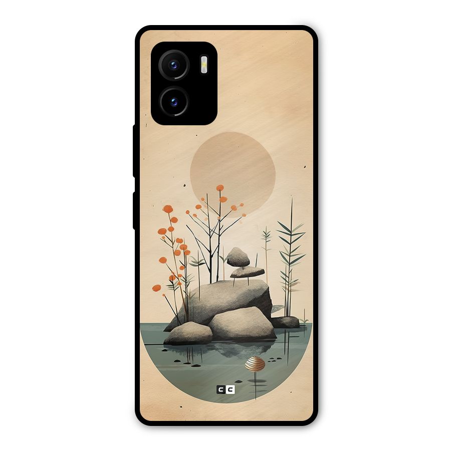 Zen Garden Metal Back Case for Vivo Y15s