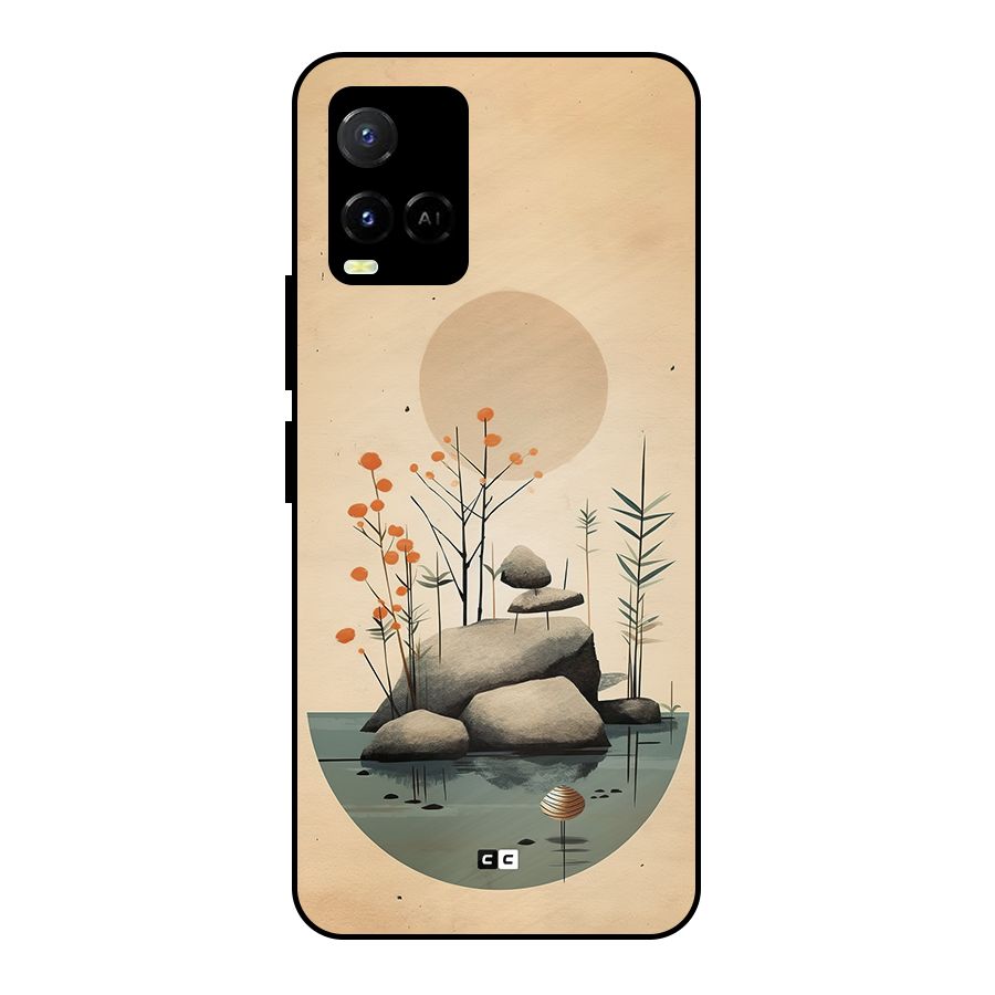 Zen Garden Metal Back Case for Vivo Y21G