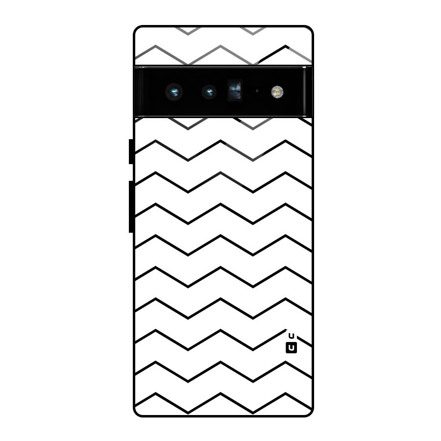 ZigZag Simple Classic Lines Glass Back Case for Google Pixel 6 Pro