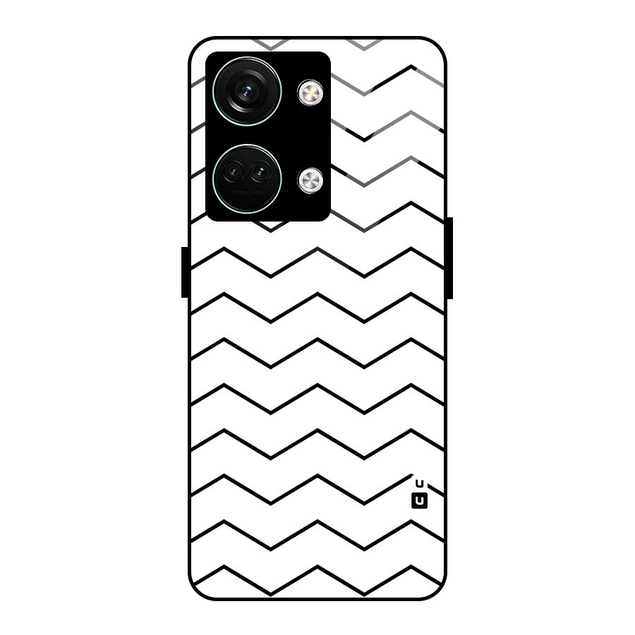 ZigZag Simple Classic Lines Glass Back Case for Oneplus Nord 3