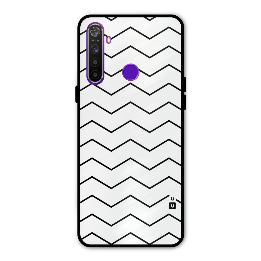ZigZag Simple Classic Lines Glass Back Case for Realme 5s