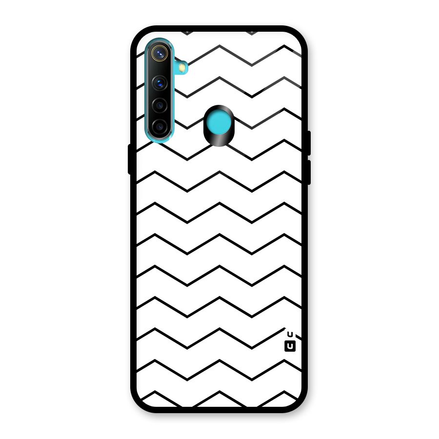 ZigZag Simple Classic Lines Glass Back Case for Realme Narzo 10