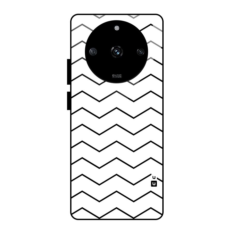 ZigZag Simple Classic Lines Glass Back Case for Realme Narzo 60 5G
