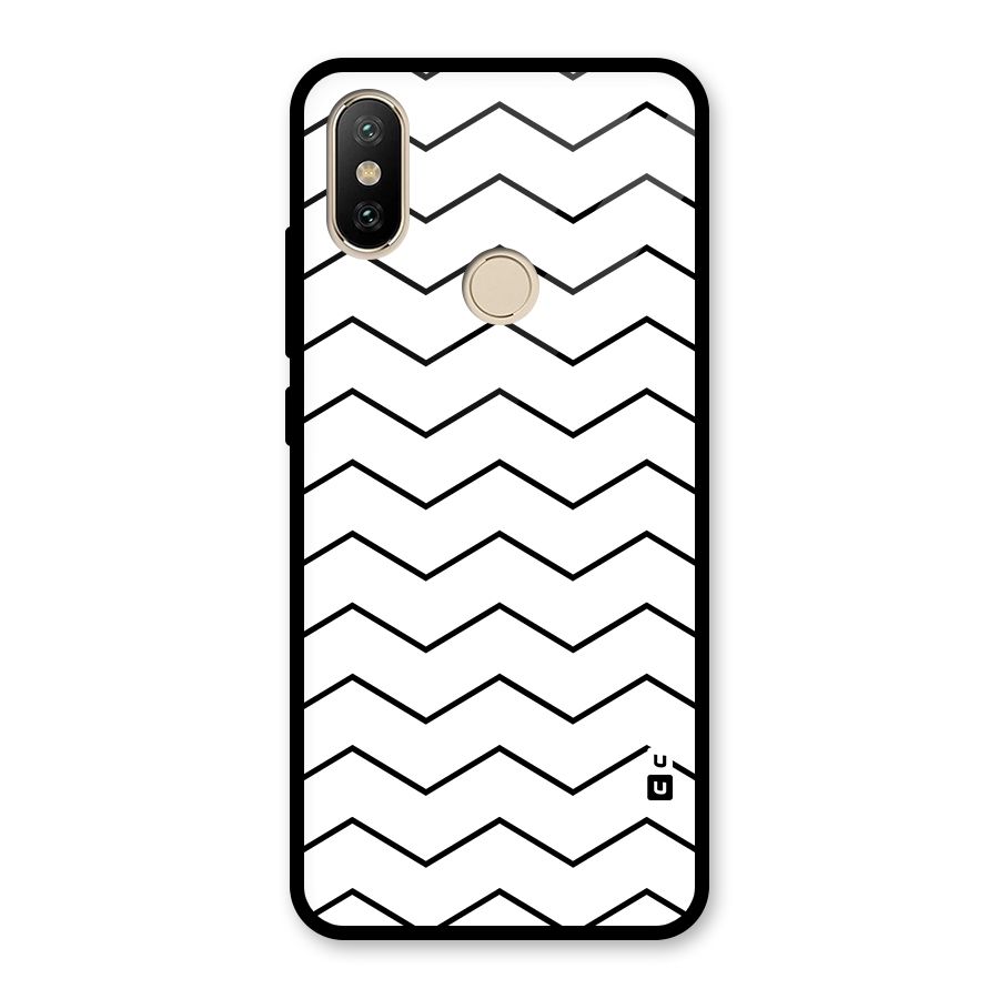 ZigZag Simple Classic Lines Glass Back Case for Redmi A2