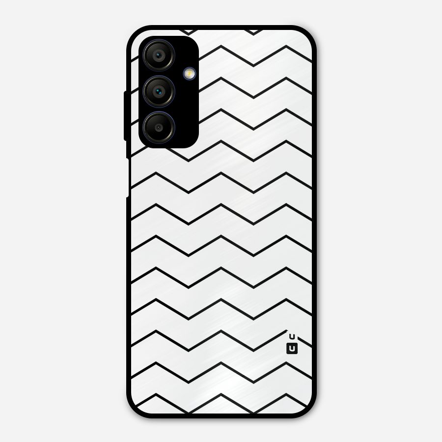 ZigZag Simple Classic Lines Metal Back Case for Galaxy A15 5G