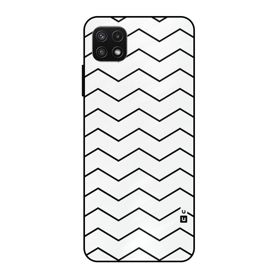 ZigZag Simple Classic Lines Metal Back Case for Galaxy A22 5G