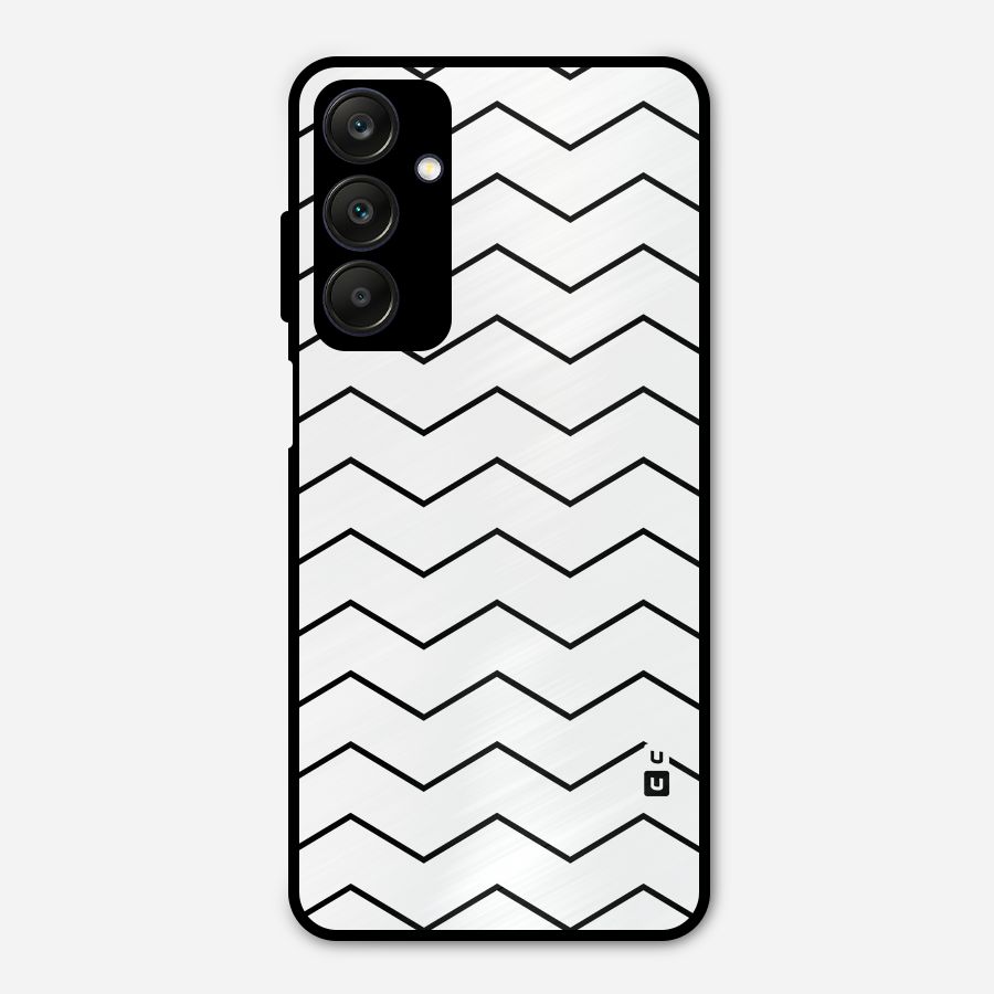 ZigZag Simple Classic Lines Metal Back Case for Galaxy A25 5G